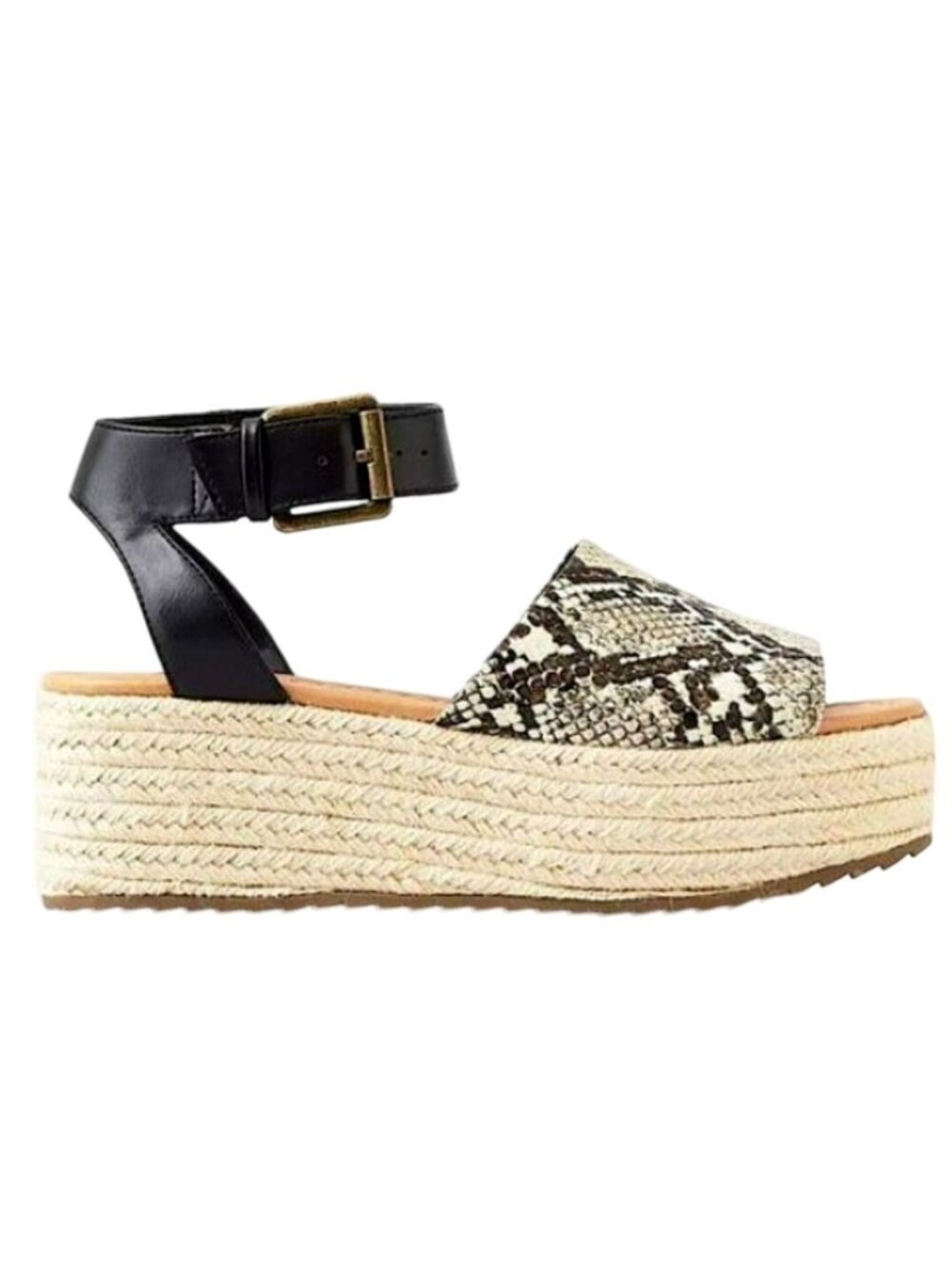 American Eagle Outfitters Snakeskin Espadrille Platform Sandals Women's 8, NWOB - Picture 2 of 12